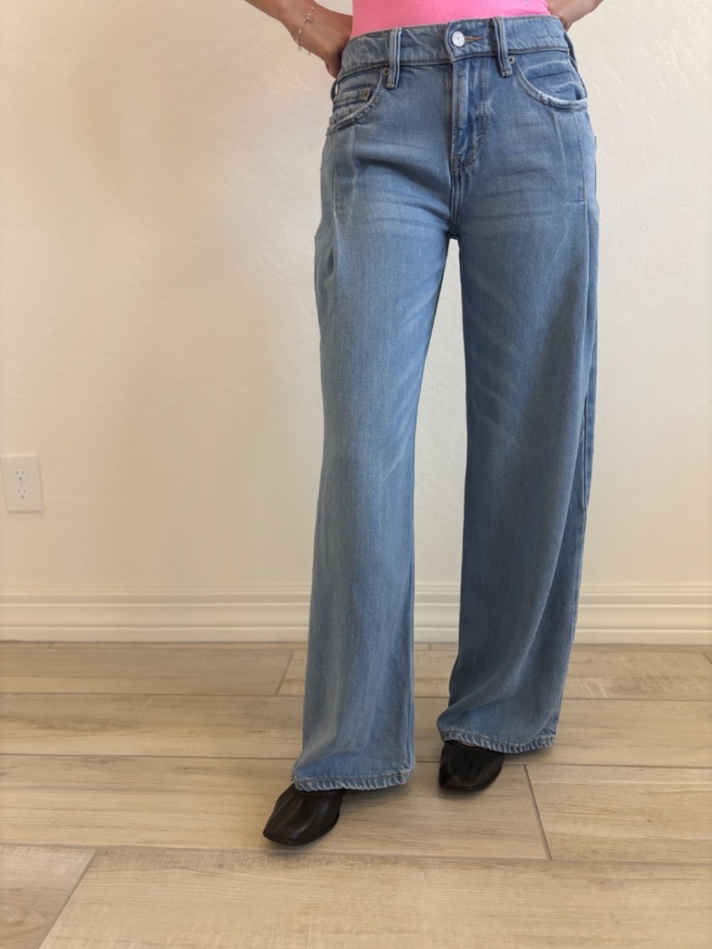 Lucky Brand Liquid Denim Luxe Palazzo Jeans - Medium Wash - Size 25 ( 0)